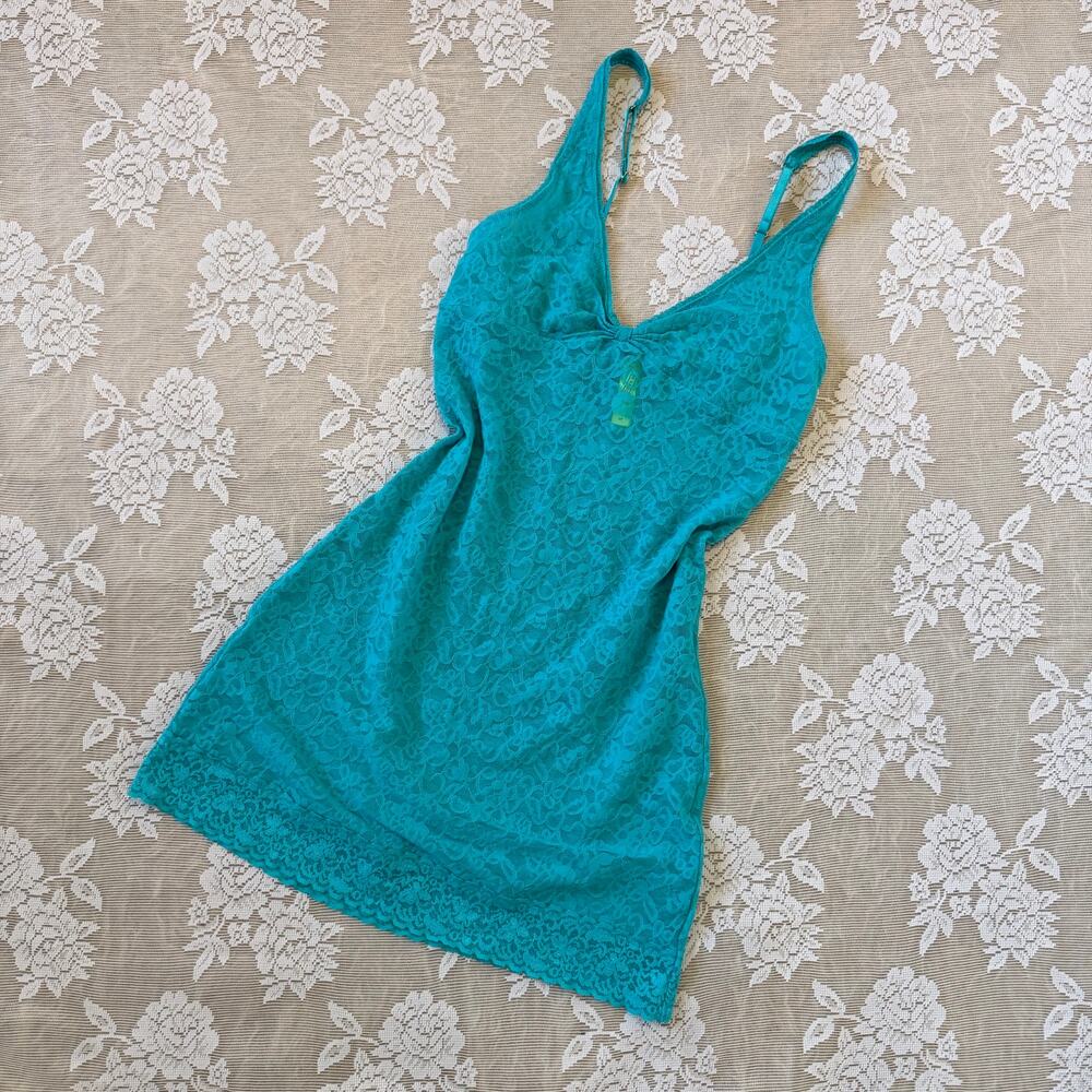 Victoria’s Secret The Lacie Turquoise Lace Slip Dress Size Small